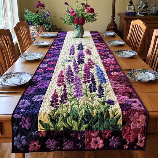 Garden of Larkspur Quilted Table Runner NCU0PT6863