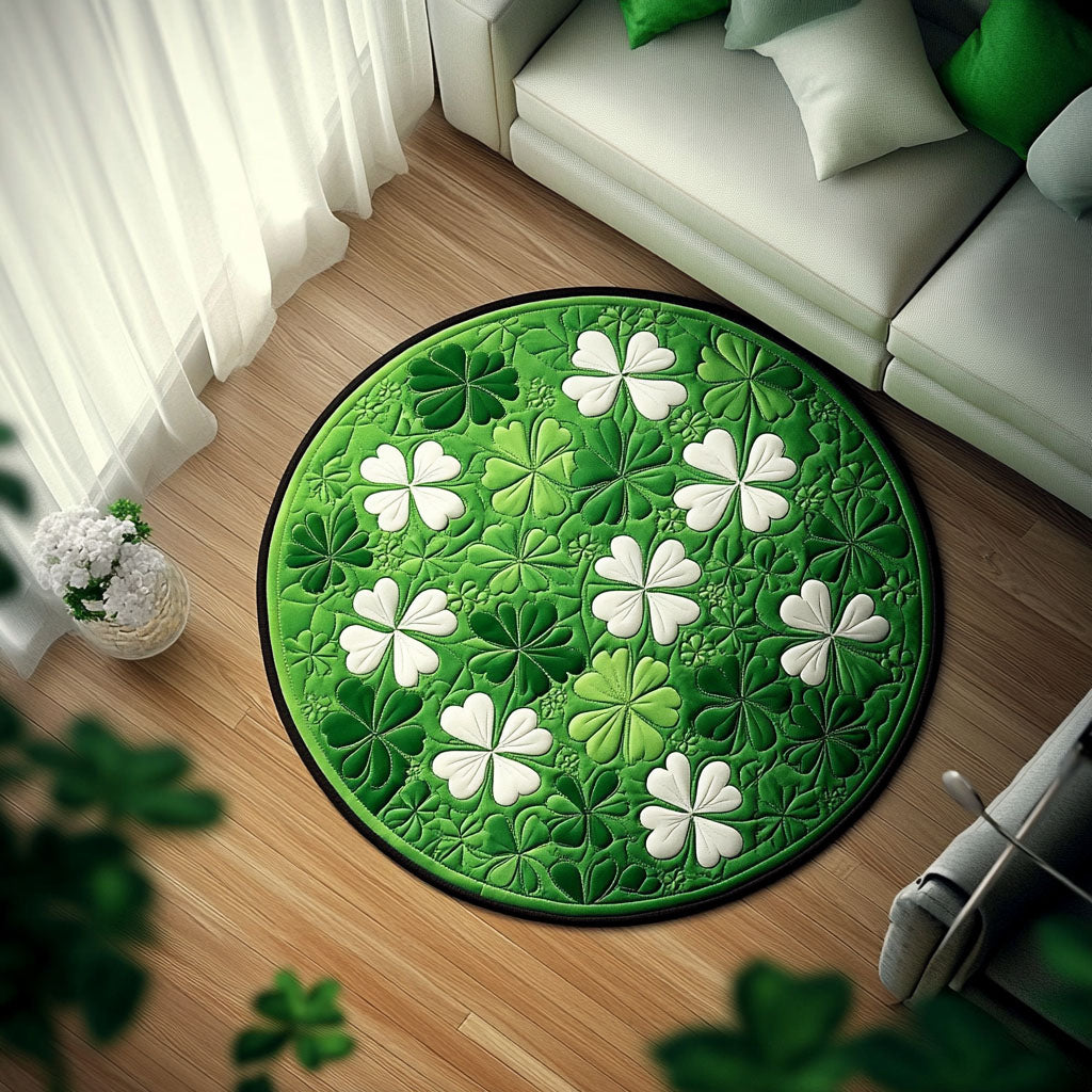 Garden of Luck Quilted Round Mat NCU0PT3575