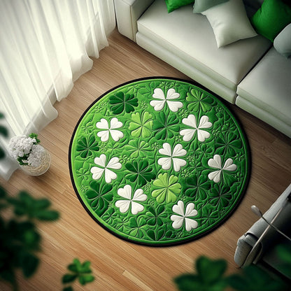 Garden of Luck Quilted Round Mat NCU0PT3575
