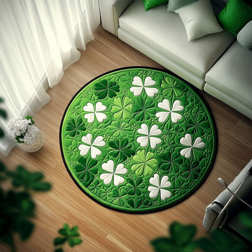 Garden of Luck Quilted Round Mat NCU0PT3575