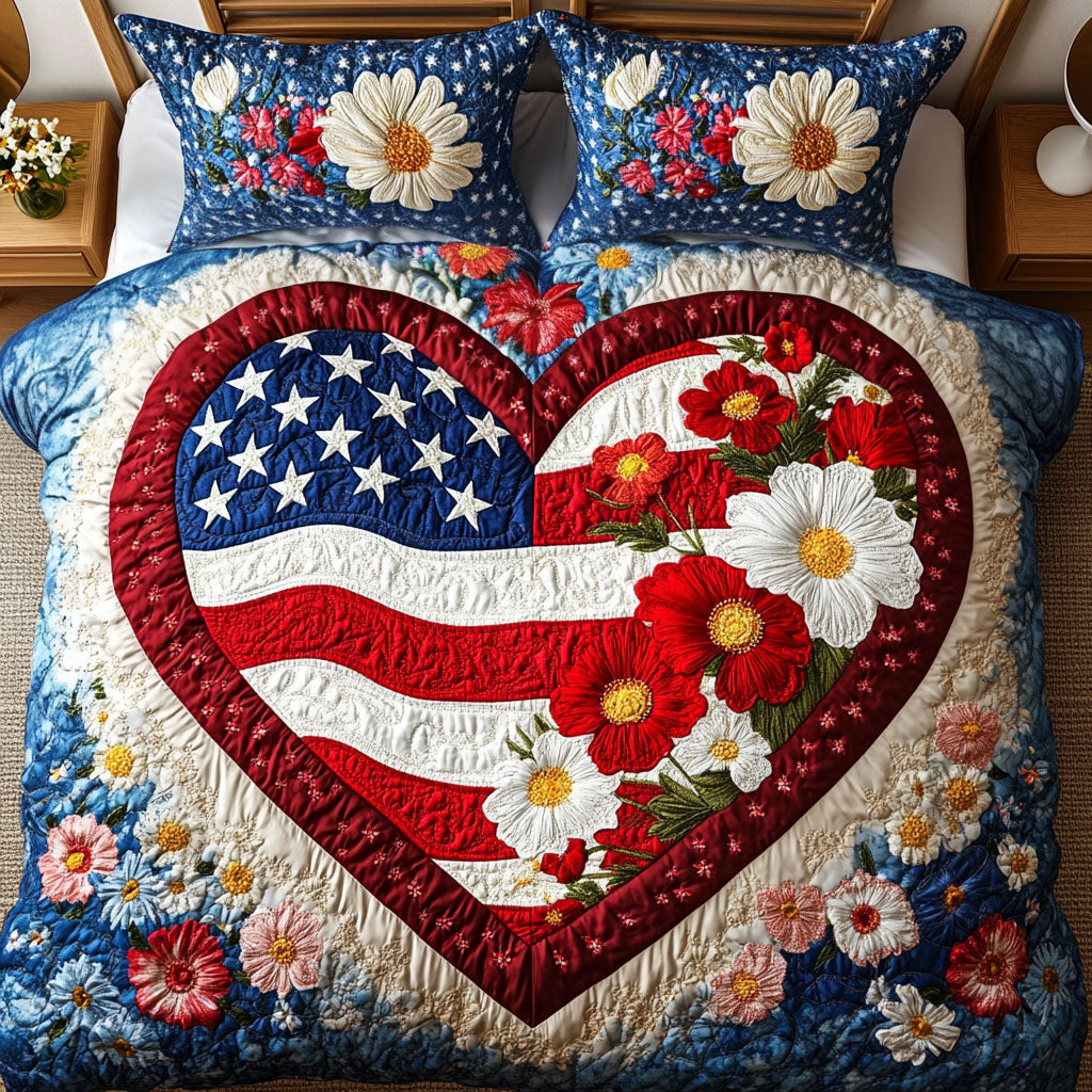 Garden of Stars 3-Piece Quilted Bedding Set NCU0NT7412