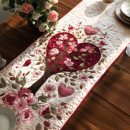 Garden of Tender Hearts Quilted Table Runner NCU0PT11238
