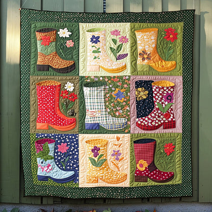 Gardening Footprints Quilted Blanket NCU0TH1446