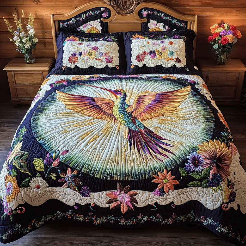 Gardens Glow 3-Piece Quilted Bedding Set NCU0PT3606