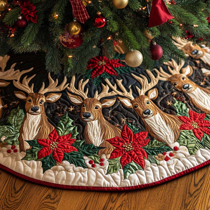 Garland Glow Christmas Quilted Tree Skirt NCU0NT10495