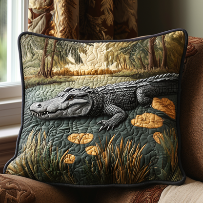 Gator Swamp Quilted Pillow Case NCU0DV5577