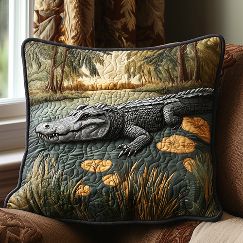 Gator Swamp Quilted Pillow Case NCU0DV5577