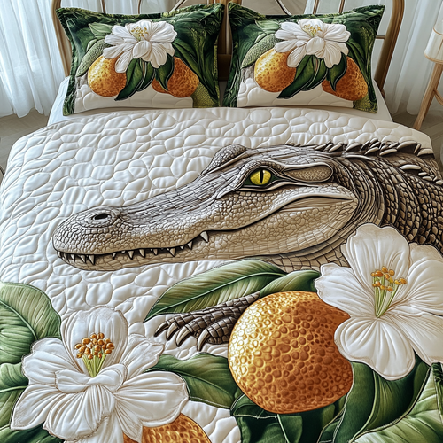 Gator Paradise 3-Piece Quilted Bedding Set NCU0VH4520