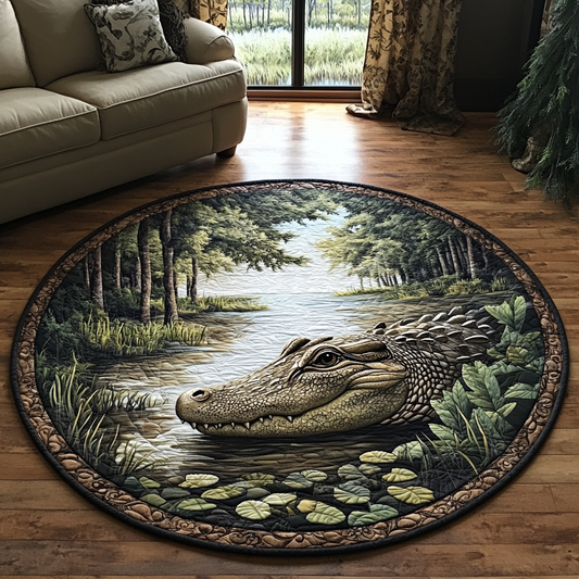 Gator Tracks Quilted Round Mat NCU0DV5504