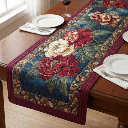 Crimson Bouquet Quilted Table Runner NCU0XD2432