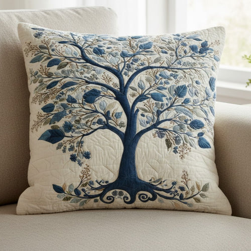 Blue Serenity Quilted Pillow Case NCU0VL3065
