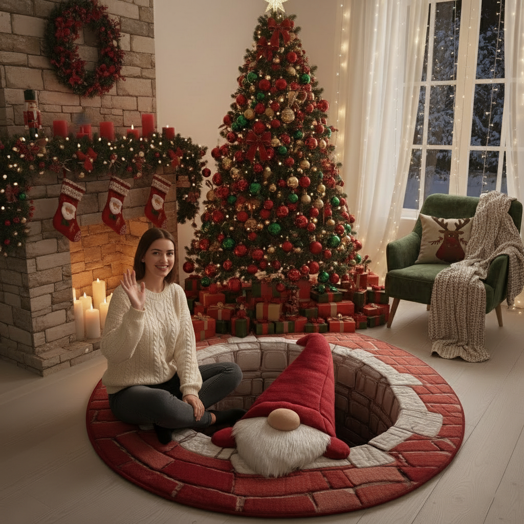 Magic Gnome Quilted Round Mat NCU0HH273