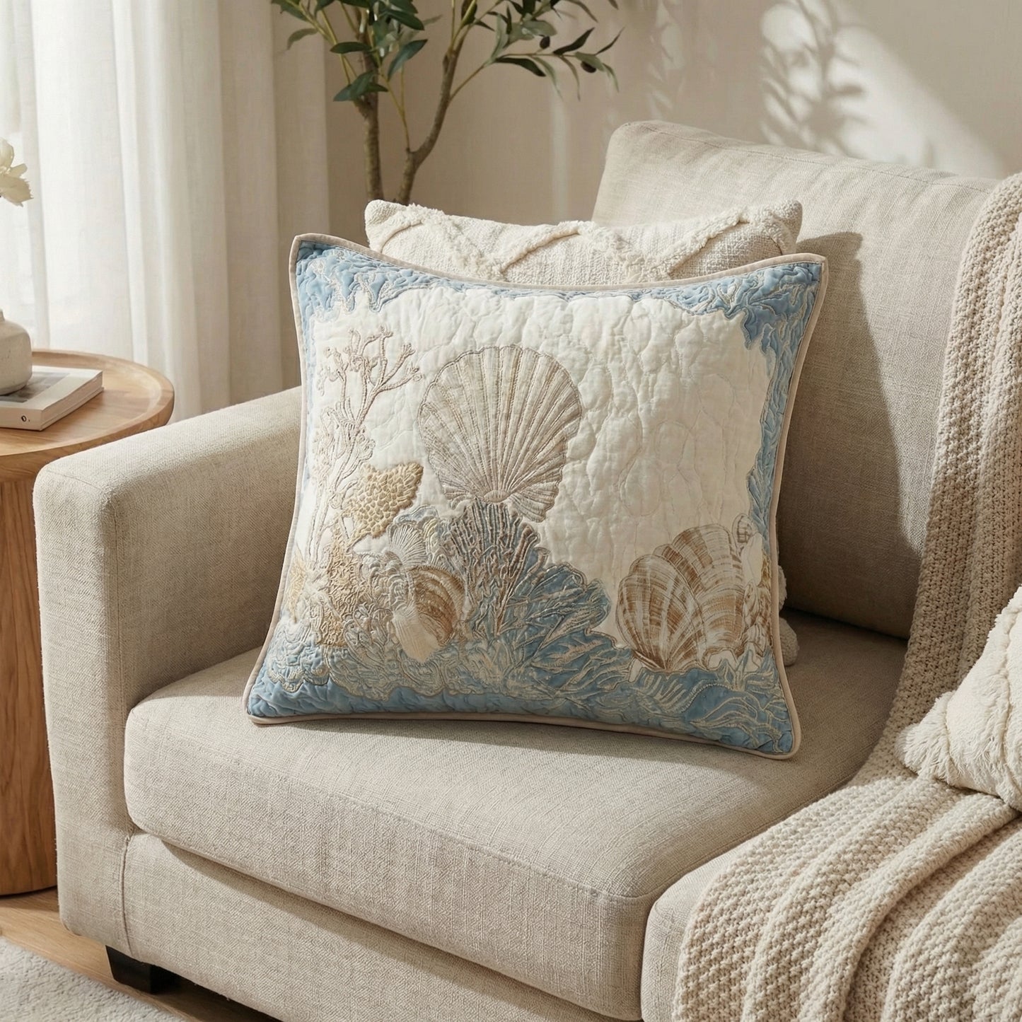 Seaside Ocean Quilted Pillow Case NCU0HH333