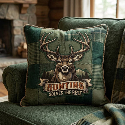 Emerald Antler Quilted Pillow Case NCU0HH1989