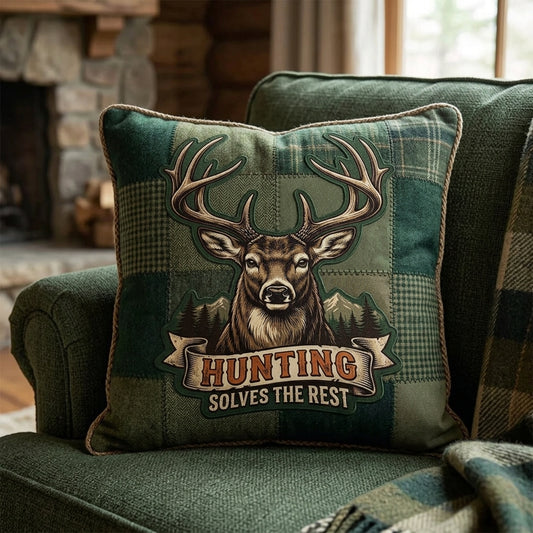 Emerald Antler Quilted Pillow Case NCU0HH1989