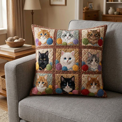 Woolen Cat Dream Quilted Pillow Case NCU0HH1955