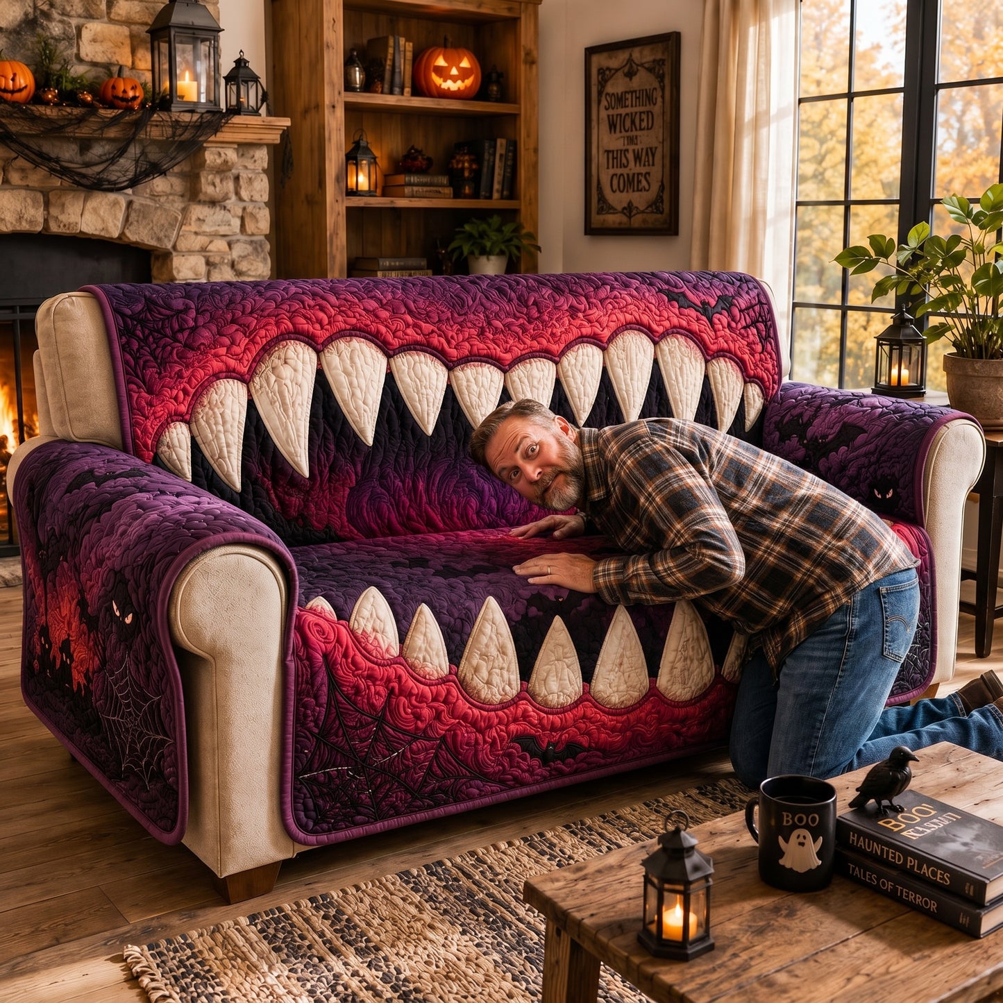 Carnival Nightmare Quilted Sofa Cover NCU0DV9784