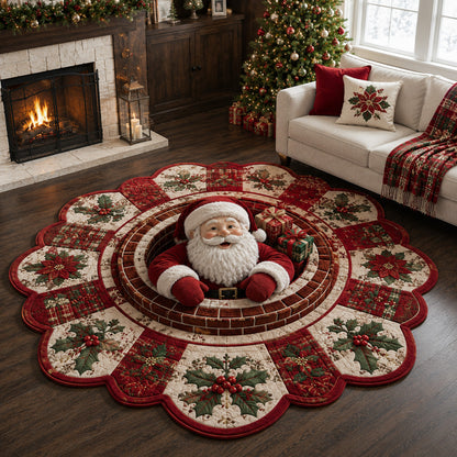 Generous Santa Claus Custom Shape Area Rug NCU0HH2139