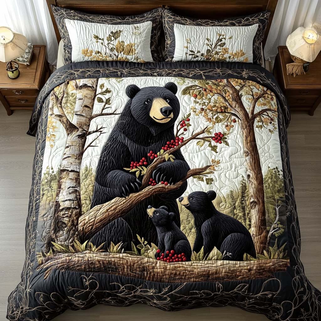 Gentle Bear 3-Piece Quilted Bedding Set NCU0NT10519