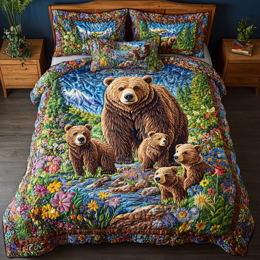 Gentle Bear Quilted Bedding Set NCU0DK6434