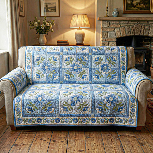 Gentle Blooms Quilted Sofa Cover NCU0TD2403