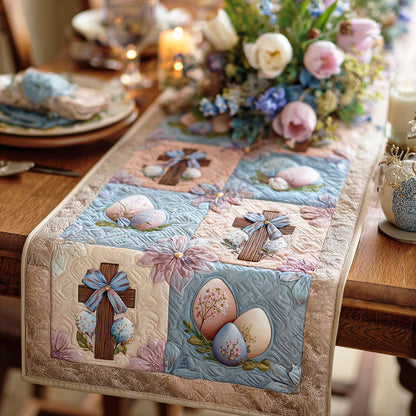 Gentle Bunny Day Quilted Table Runner NCU0TD2277