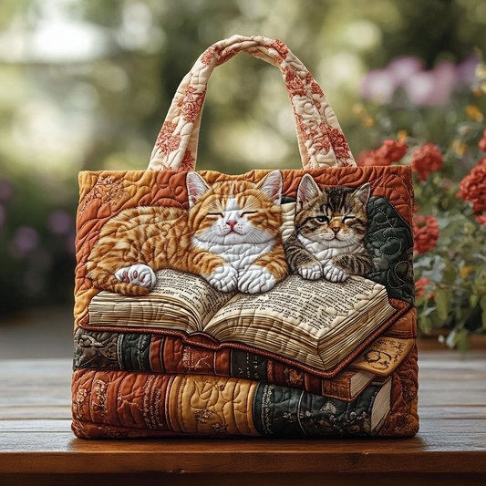 Gentle Cat Quilted Tote Bag NCU0DK9389