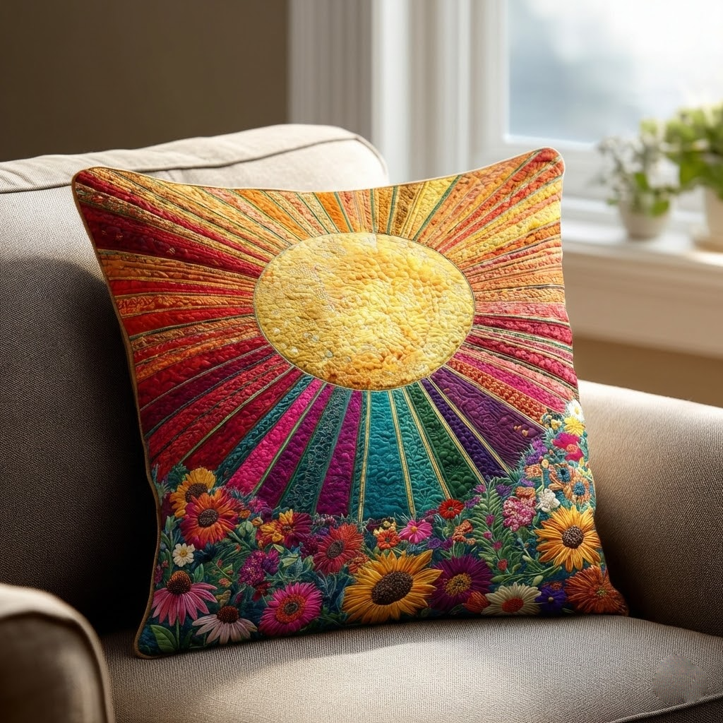 Gentle Circle Quilted Pillow Case NCU0DK11773