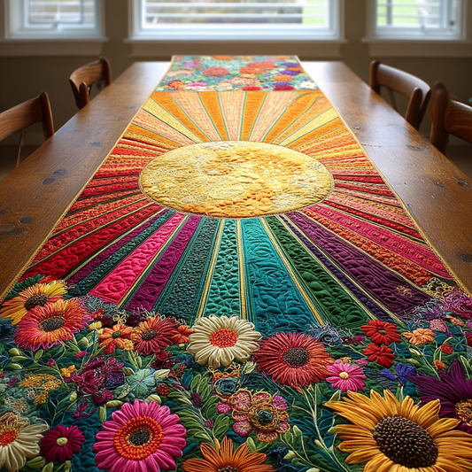 Gentle Circle Quilted Table Runner NCU0DK11773