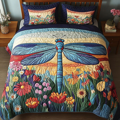 Gentle Dragonfly 3-Piece Quilted Bedding Set NCU0DV9287