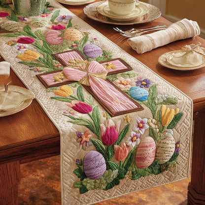 Gentle Faith Quilted Table Runner NCU0TD2329
