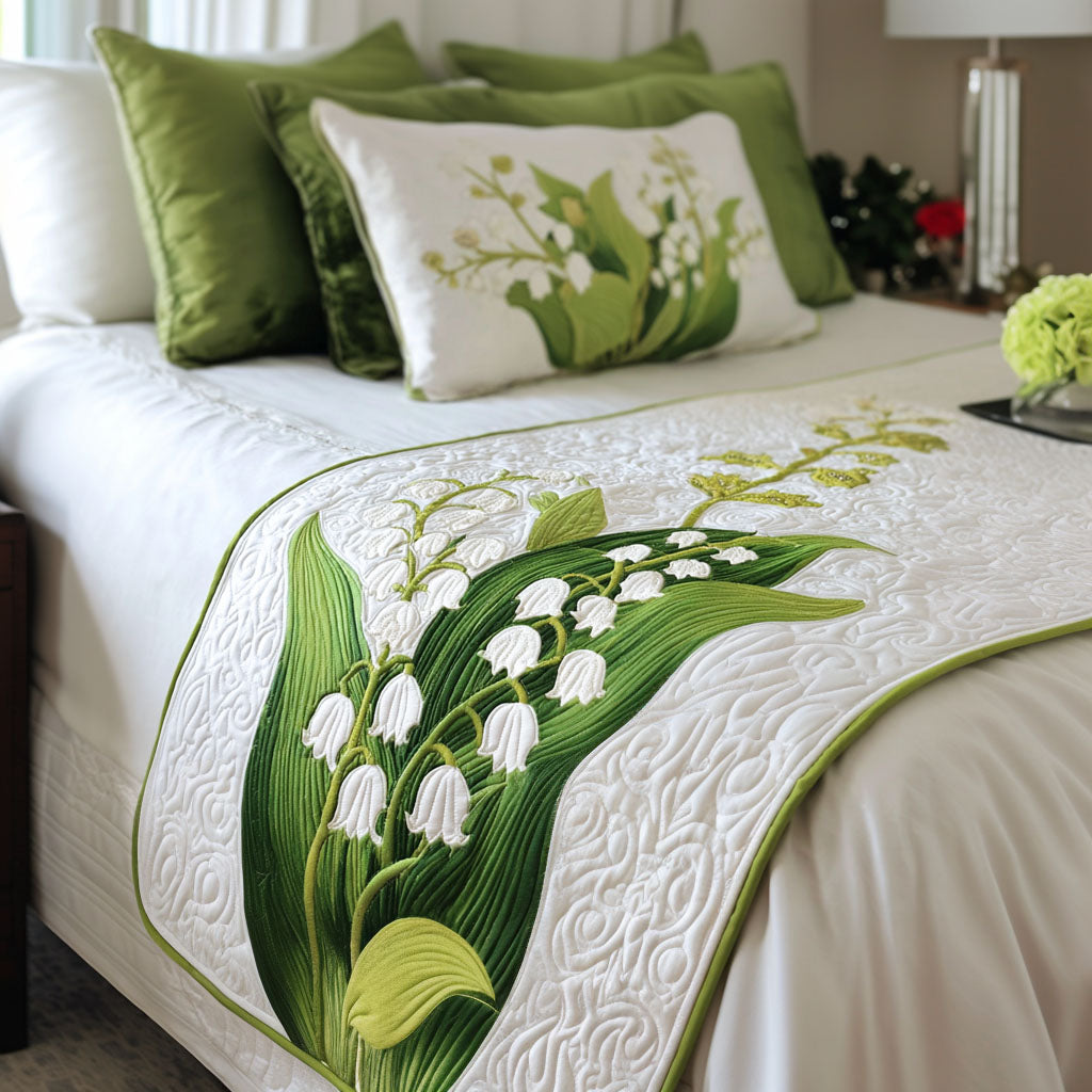 Gentle Garden Muse Quilted Bed Runner NCU0PT11160