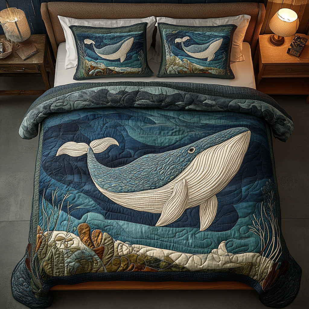 Gentle Giant 3-Piece Quilted Bedding Set NCU0DK5051