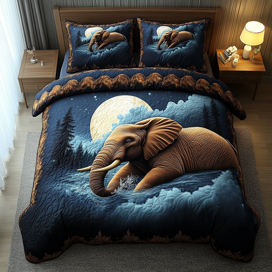 Gentle Giant 3-Piece Quilted Bedding Set NCU0DK6263