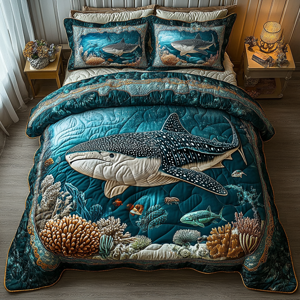 Gentle Giant 3-Piece Quilted Bedding Set NCU0DV5679