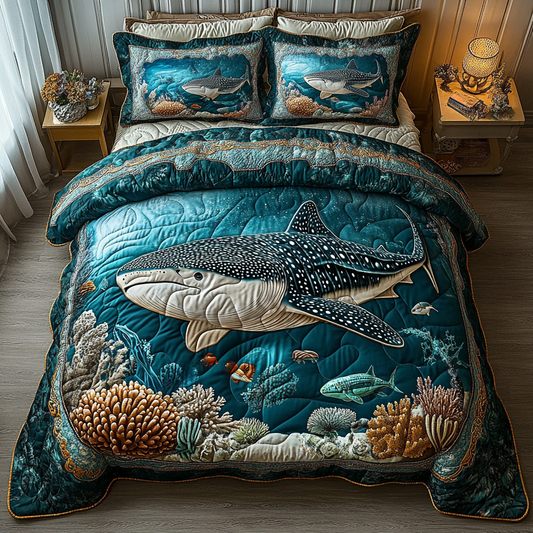 Gentle Giant 3-Piece Quilted Bedding Set NCU0DV5679