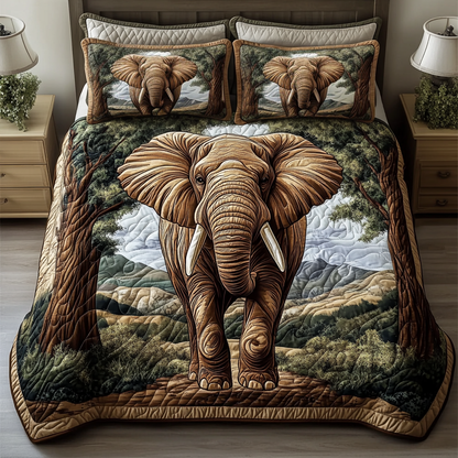 Gentle Giant 3-Piece Quilted Bedding Set NCU0VH2023