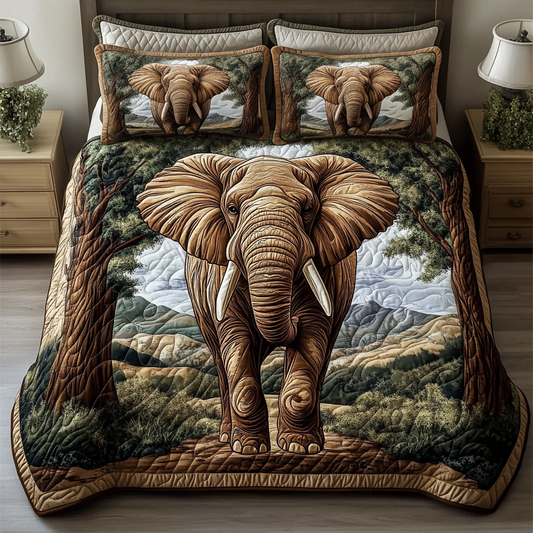 Gentle Giant 3-Piece Quilted Bedding Set NCU0VH2023