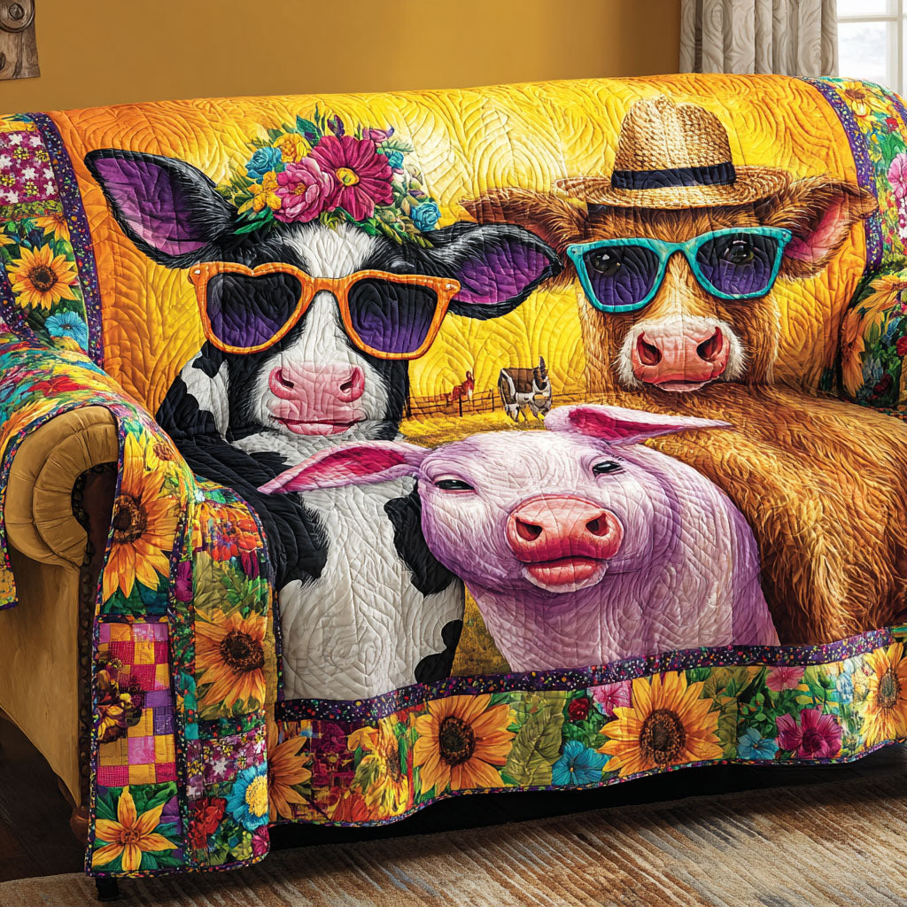 Gentle Herd Quilted Sofa Cover NCU0NT11899