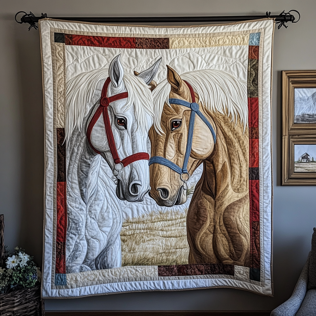 Gentle Horse Quilted Blanket NCU0DK8400