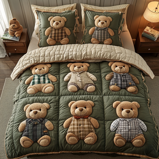 Gentle Hug 3-Piece Quilted Bedding Set NCU0VH3371