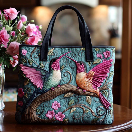 Gentle Hummingbird Whisper Quilted Tote Bag NCU0NT8482