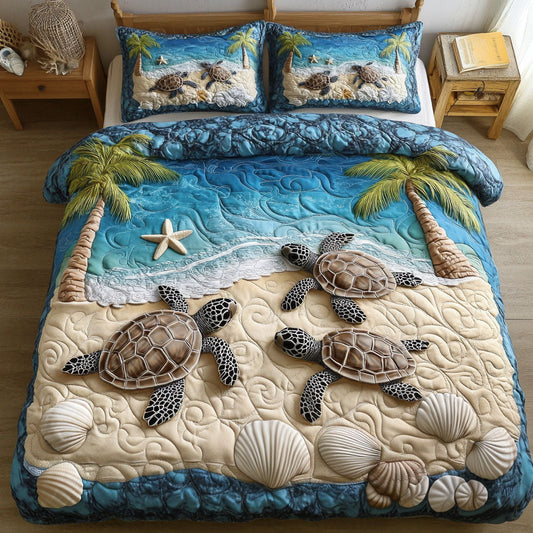 Gentle Mariner 3-Piece Quilted Bedding Set NCU0NT7015