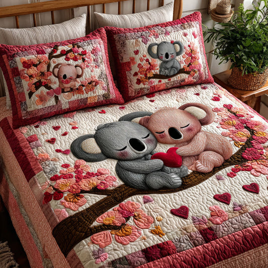 Gentle Pair 3-Piece Quilted Bedding Set NCU0NT11763