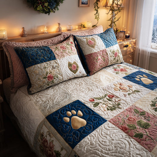 Gentle Paws 3-Piece Quilted Bedding Set NCU0DV8941