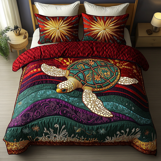 Gentle Shell 3-Piece Quilted Bedding Set NCU0DK4020