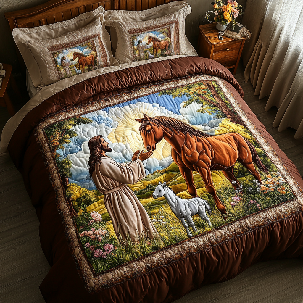 Gentle Spirit 3-Piece Quilted Bedding Set NCU0DK8117