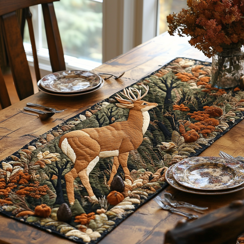 Gentle Stag Quilted Table Runner NCU0DV5079