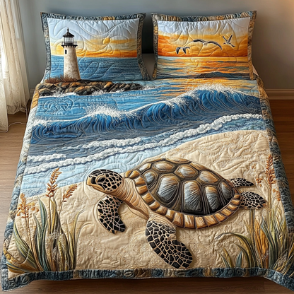 Gentle Tides 3-Piece Quilted Bedding Set NCU0DV5627