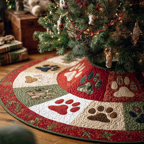 Gentle Tracks Christmas Quilted Tree Skirt NCU0TD1890
